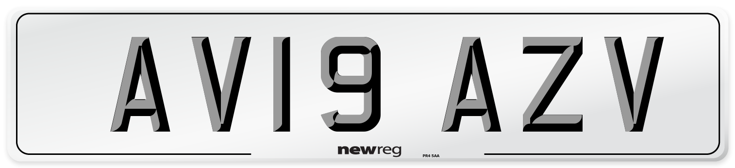 AV19 AZV Number Plate from New Reg